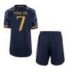 Conjunto (Camiseta+Pantalón Corto) Real Madrid Vini Jr. 7 Segunda Equipación 23-24 - Niño